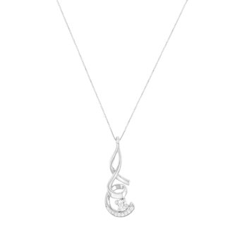 10K White Gold Espira 1/4ctw Round Cut Diamond Sparkling Spiral Pendant
w\chain(H-I, I1-I2)
