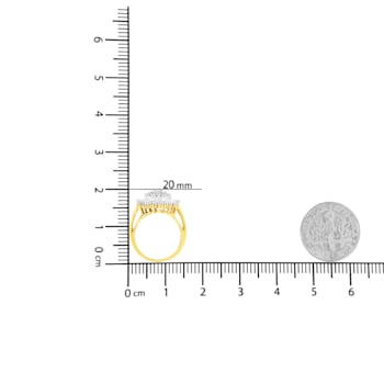 10K Yellow Gold 1.0ctw Mixed Cut Diamond Oval Shaped Cluster Ring (I-J
Color, I1-I2 Clarity)