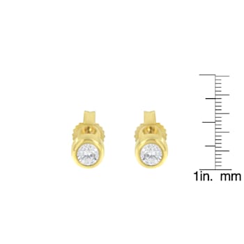 0.20ctw Round Brilliant-Cut Near Colorless Diamond Bezel-Set Stud 10K
Yellow Gold Earrings