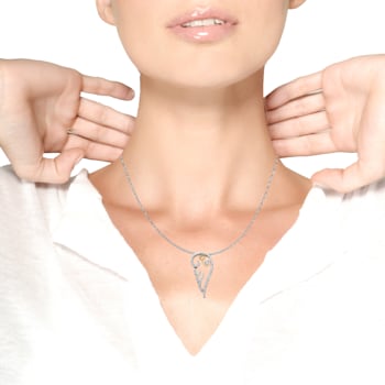 10K Yellow Gold Over Sterling Silver 1/4ctw Diamond Angel Wing Necklace
(H-I Color, I1-I2 Clarity)