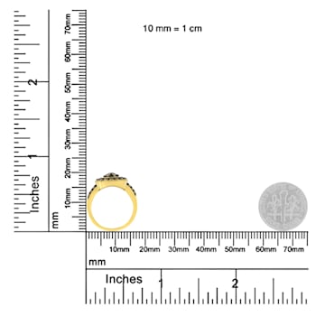 10K Yellow Gold Over Sterling Silver 1 1/8ctw Diamond Pear Ring (J-K
Color, I1-I2 Clarity)