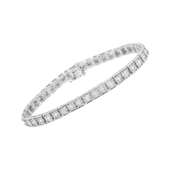 Sterling Silver 2.0ctw Brilliant-Cut Round Diamond Square Frame
Miracle-Set Tennis Bracelet