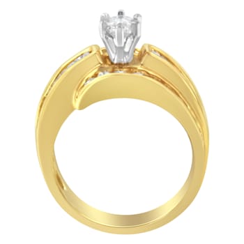 14K Yellow Gold Diamond Cocktail Ring (1 1/3ctw, H-I Color, SI1-SI2 Clarity)
