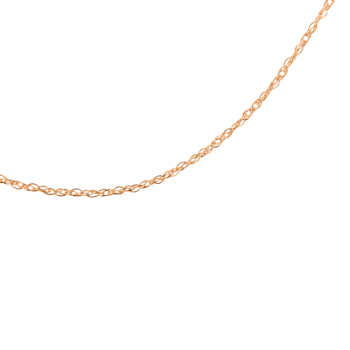 Solid 10K Gold 0.5mm Rope Chain Unisex Necklace - Size 16"