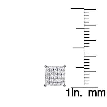 10K White Gold .25ctw Diamond Stud Earrings