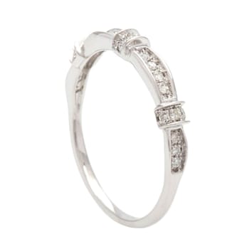 10k White Gold Contoured Diamond Wedding Band (1/6 cttw, H-I Color,
I1-I2 Clarity)