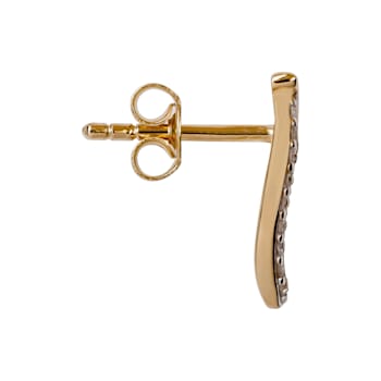 10K Yellow Gold Diamond Earrings 1/6ctw