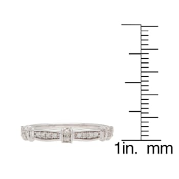10k White Gold Contoured Diamond Wedding Band (1/6 cttw, H-I Color,
I1-I2 Clarity)