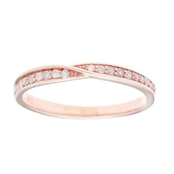 10k Rose Gold Bypass Diamond Wedding Anniversay Band (1/6 cttw, H-I
Color, I1-I2 Clarity)