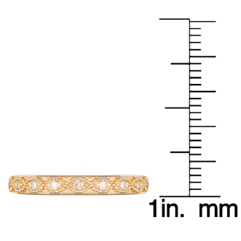 10k Yellow Gold Vintage Style Diamond Wedding Band (1/10 cttw, H-I
Color, I1-I2 Clarity)