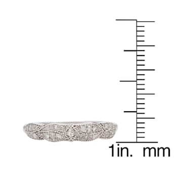 10k White Gold Diamond Vintage Style Anniversary Ring (1/7 cttw, H-I
Color, I1-I2 Clarity)