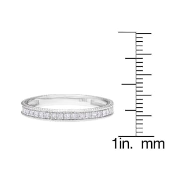 10k White Gold Vintage Style Diamond Wedding Anniversary Band (1/7 cttw,
H-I Color, I1-I2 Clarity)