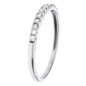 10k White Gold Stackable Diamond Wedding Band (1/6 cttw, H-I Color,
I1-I2 Clarity)