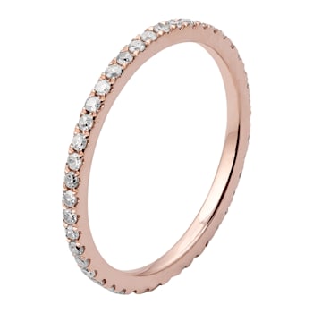 10k Rose Gold Pave Eternity Diamond Wedding Band (1/2 cttw, H-I Color,
I1-I2 Clarity)