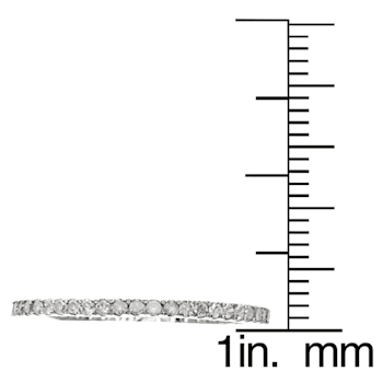 10k White Gold Eternity Diamond Wedding Band 1/3 cttw, H-I Color, I1-I2 Clarity