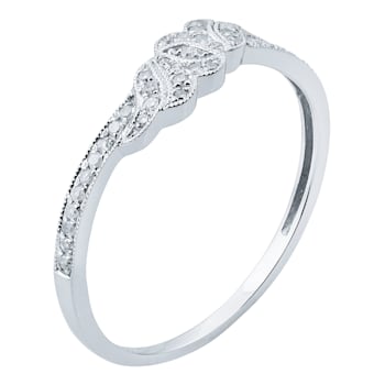 10k White Gold Vintage Style Diamond Wedding Band (1/6 cttw, H-I Color,
I1-I2 Clarity)