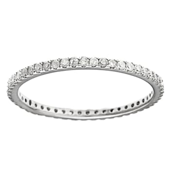 10k White Gold Eternity Diamond Wedding Band 1/3 cttw, H-I Color, I1-I2 Clarity