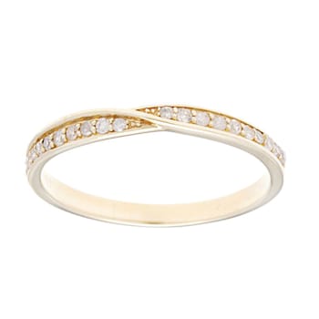 10k Yellow Gold Bypass Diamond Wedding Anniversay Band (1/6 cttw, H-I
Color, I1-I2 Clarity)