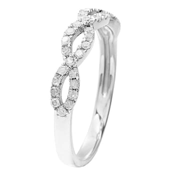 10k White Gold Infinity Diamond Anniversary Ring (1/4 cttw, H-I Color,
I1-I2 Clarity)