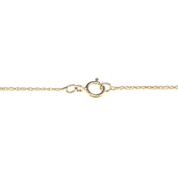 10k Yellow Gold Oval Emerald and Diamond Twist Pendant With Chain