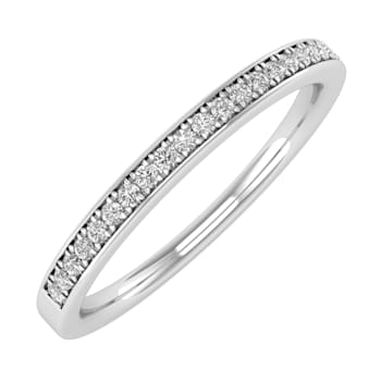 FINEROCK 1/10 Carat Diamond Wedding Band Ring in 10K Gold