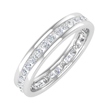 FINEROCK 0.43 Carat to 0.55 Carat Channel Set Diamond Wedding Eternity
Ring Band in 14K Gold