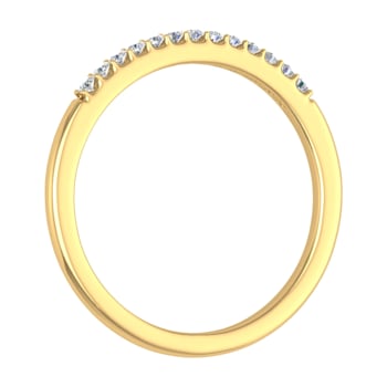 FINEROCK 1/10 Carat Diamond Anniversary Ring Band in 10K Gold