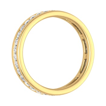 FINEROCK 0.43 Carat to 0.55 Carat Channel Set Diamond Wedding Eternity
Ring Band in 14K Gold