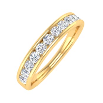 FINEROCK 1/2 Carat Diamond Wedding Band Ring in 14K Yellow Gold (Ring
Size 9.25)