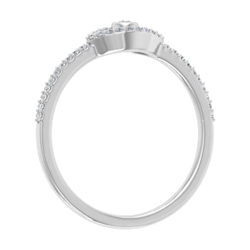 FINEROCK 1/10 Carat Evil Eye Diamond Ring in 10K Solid Gold