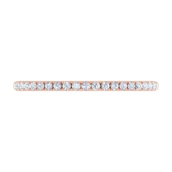 FINEROCK 14K Rose Gold Half Eternity Diamond Wedding Band Ring for Women
(0.15 Carat)