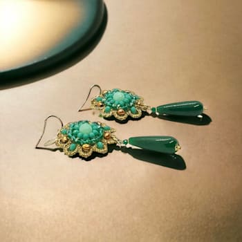 Dahlia Agate Earrings