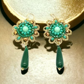 Dahlia Agate Earrings