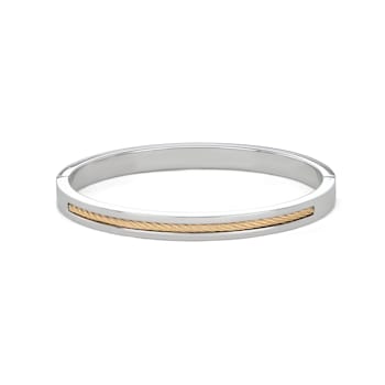 Stainless steel two tone Bangle