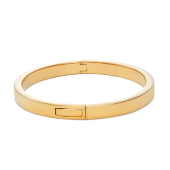 Classic Hinged Bangle in Polished Yellow Stainless Steel