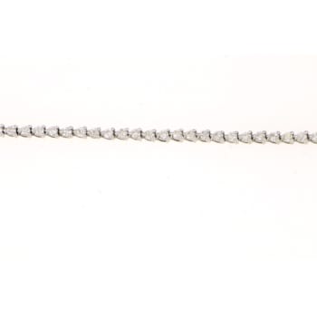 10K  White Gold 1 ct TDW Diamond Link Tennis Bracelet with Double
Locking Clasp - 7"