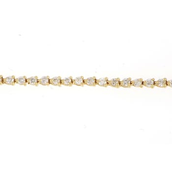10K  Yellow Gold 1 ct TDW Diamond Link Tennis Bracelet with Double
Locking Clasp - 7"