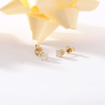 1ct TDW Diamond Stud Earrings in 14k Yellow Gold