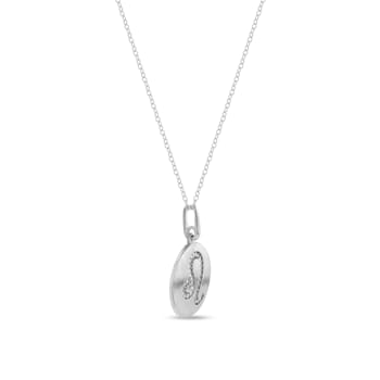 1/10ctw Diamond Leo Zodiac Sign Pendant for Women Necklace in Silver