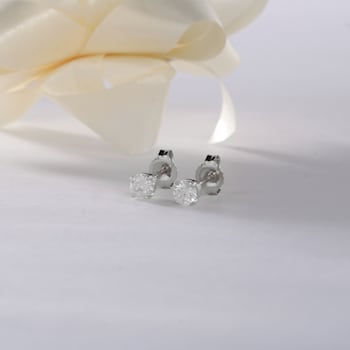 1/2ct TDW Diamond Stud Earrings in 14k White Gold