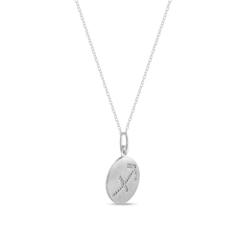 1/10ctw Diamond Sagittarius Zodiac Sign Pendant for Women Necklace in Silver