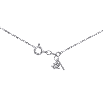Sterling Silver Diamond Dolphin Pendant Necklace .10ctw