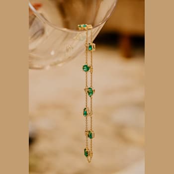 Colombian Emerald 6.34 Cts, Crafted in 18k Yellow gold Niagara
collection necklace.