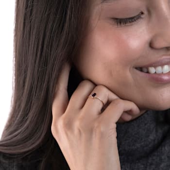 GEMistry 0.41 ctw Oval Amethyst and Topaz Midi Ring in 925 Sterling Silver