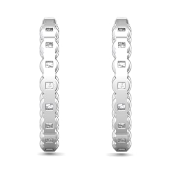 18K Gold Lab Grown Diamond Classic Hoop Earrings 10.85ctw