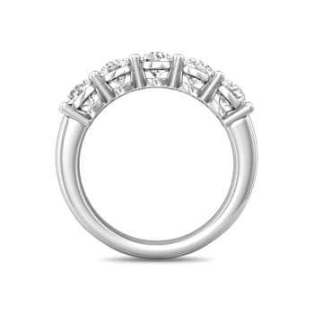 Lab Grown Diamond 5 Stone Shared Prong Band