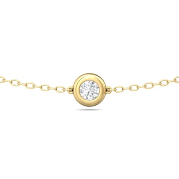 14K Yellow Gold 9 Stone Lab Grown Diamond by the Yard 16 Inch Station
Necklace With 2 Inch Extender