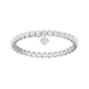 18K White Gold Lab Grown Diamond Tennis Bracelet
