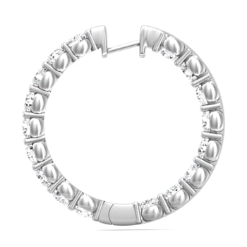 18K Gold Lab Grown Diamond Classic Hoop Earrings 10.85ctw