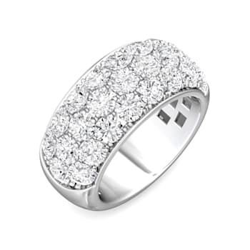3 Row Lab Grown Diamond Bombay Pavé Band